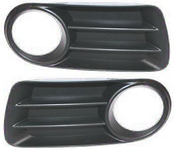 Front Fog Light Molding Pair/Set for Ford Explorer 2002-2005, Explorer Sport 2002-2002, Right (Passenger) and Left (Driver), Primed (Ready to Paint) Replacement