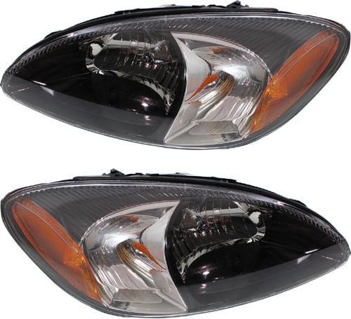 Headlight Pair/Set for 2000-2007 Ford Taurus, Right (Passenger) and Left (Driver) Lens and Housing, with Centennial Edition Replacement