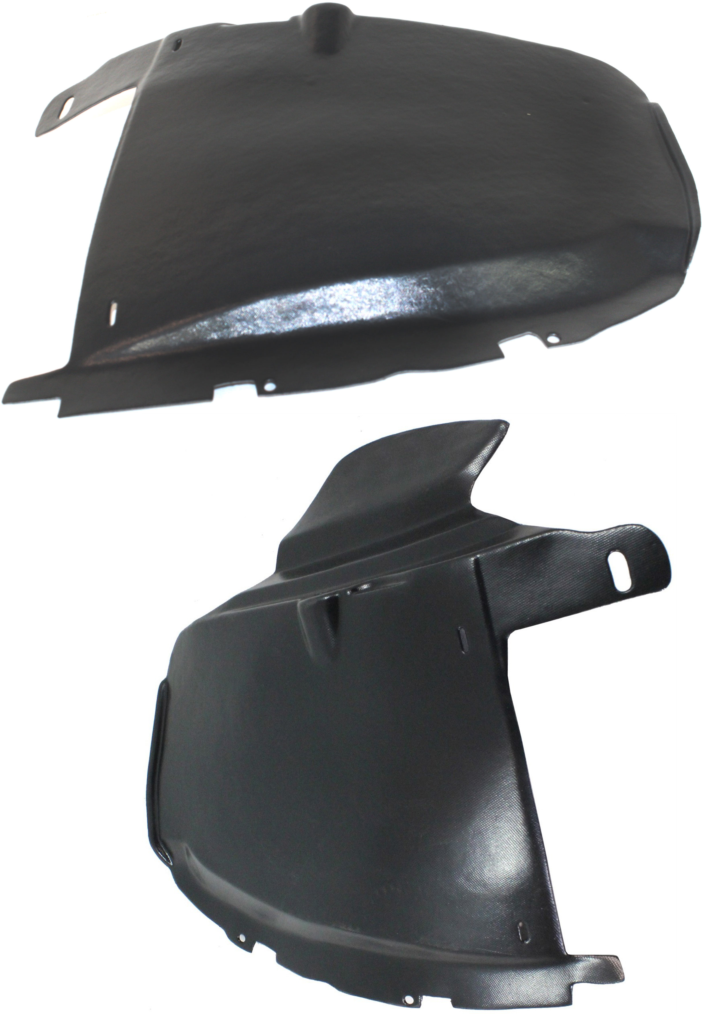 Front Fender Liner Pair/Set for Ford Explorer/Mountaineer 2002-2005, Right (Passenger) and Left (Driver) Front Section, Without Wheel Opening Mouldings Replacement