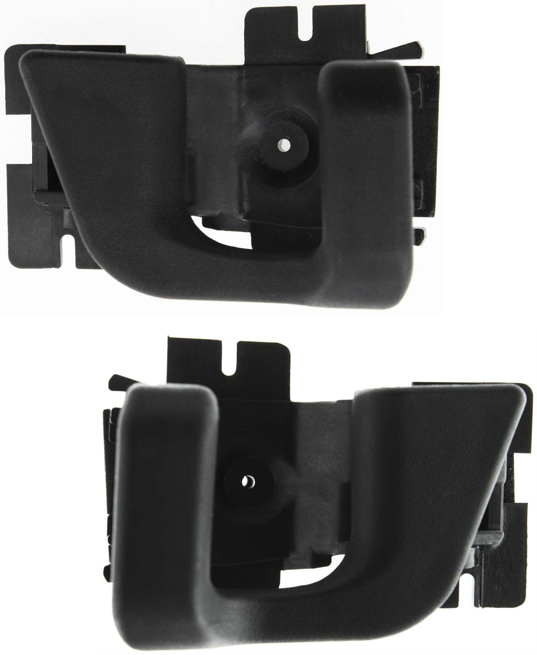 Front Door Handle Pair/Set for 1989-1991 Ford Ranger, Includes Right (Passenger) and Left (Driver), Inside, Textured Black Plastic, Replacement