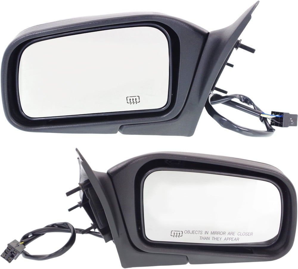 Power Heated Manual Folding Mirror Pair/Set for 1995-1996 Ford Crown Victoria/Grand Marquis, Right (Passenger) and Left (Driver), Paintable Replacement