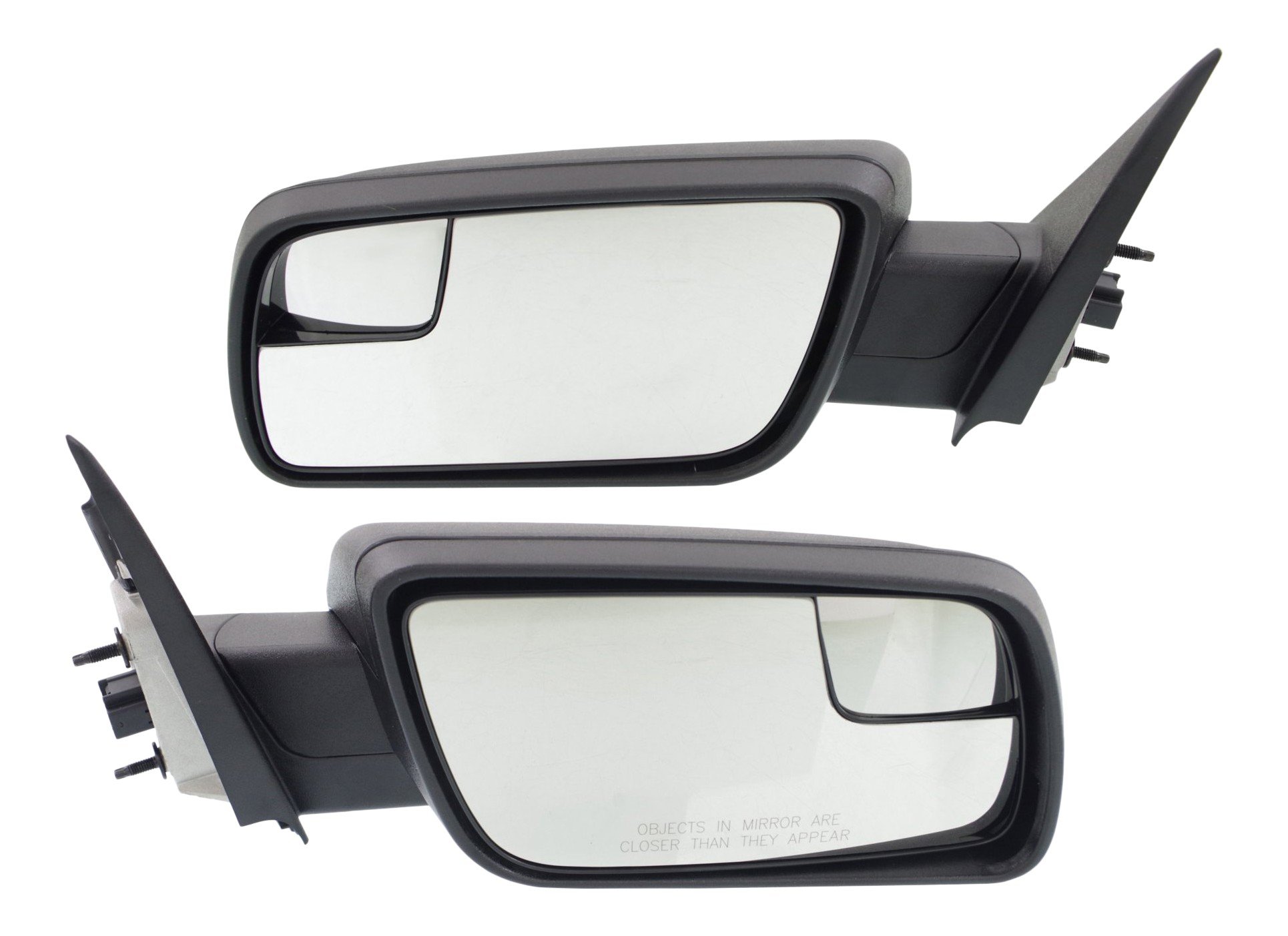 Power Manual Folding Mirror Pair/Set for Ford Flex 2013-2019, Non-Heated, Textured, Right (Passenger) and Left (Driver) Side Replacement
