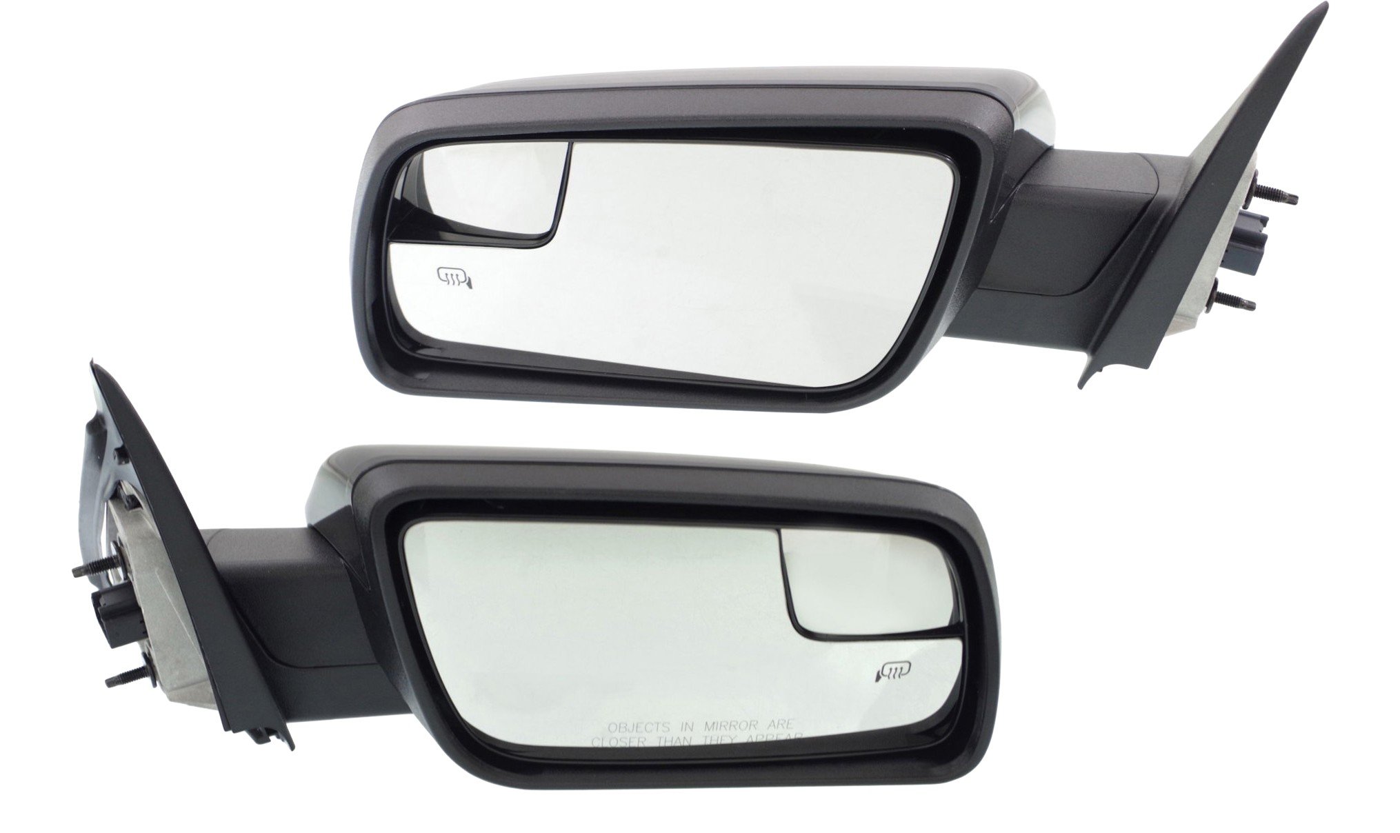 Power Heated Mirror Pair/Set for Flex 2013-2019, Paintable Manual Folding without Signal and Puddle Light, Right (Passenger) and Left (Driver) Replacement