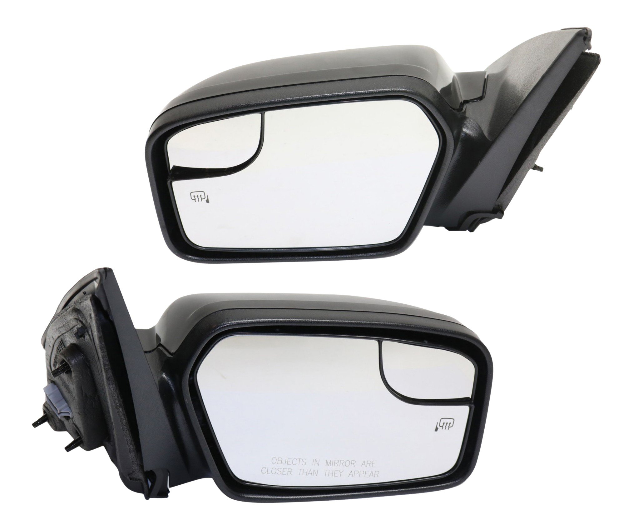 Power Heated Paintable Mirror Pair/Set for Ford Fusion 2011-2012, Right (Passenger) & Left (Driver), Non-Folding, w/ Blind Spot Glass, Without Puddle Light, Excluding Hybrid Model, Replacement
