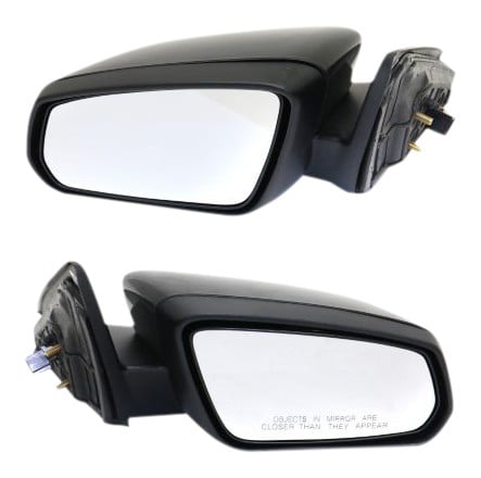 Power Mirror Pair/Set for 2013-2014 Mustang, Right (Passenger) and Left (Driver), Manual Folding, Non-Heated, Paintable, Without Blind Spot Detection, Memory, Includes Puddle and Signal Light, Replacement