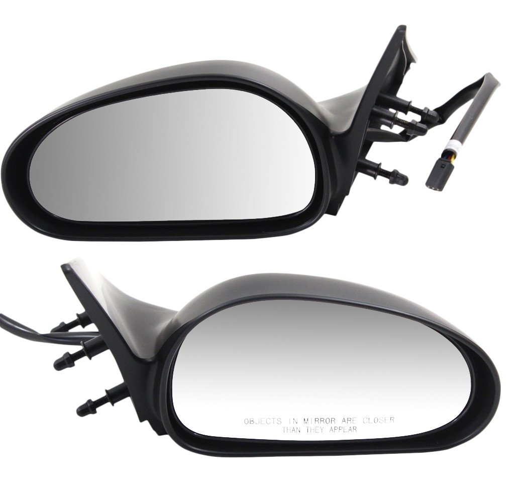 Power Mirror Pair/Set for 1994-1995 Ford Mustang, Right (Passenger) and Left (Driver), Non-Folding, Non-Heated, Paintable Replacement