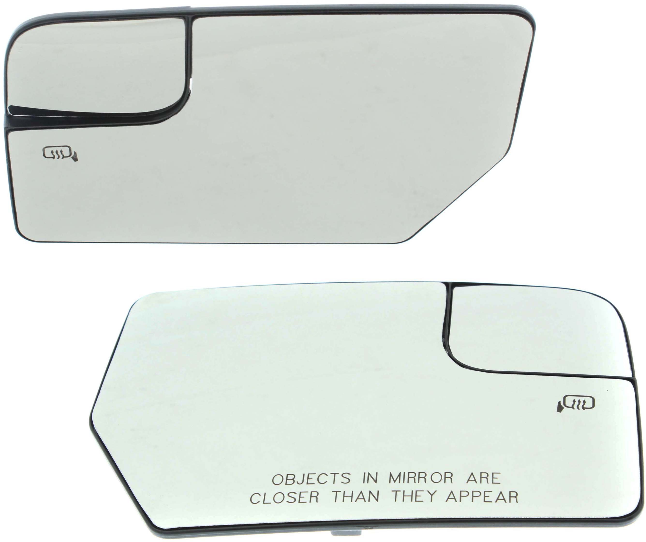 Mirror Glass Replacement Pair/Set for Ford Expedition 2012-2017/Navigator 2012-2014, Right (Passenger) and Left (Driver), Non-Towing, Heated, with Backing Plate, Blind Spot Glass, without Blind Spot Detection