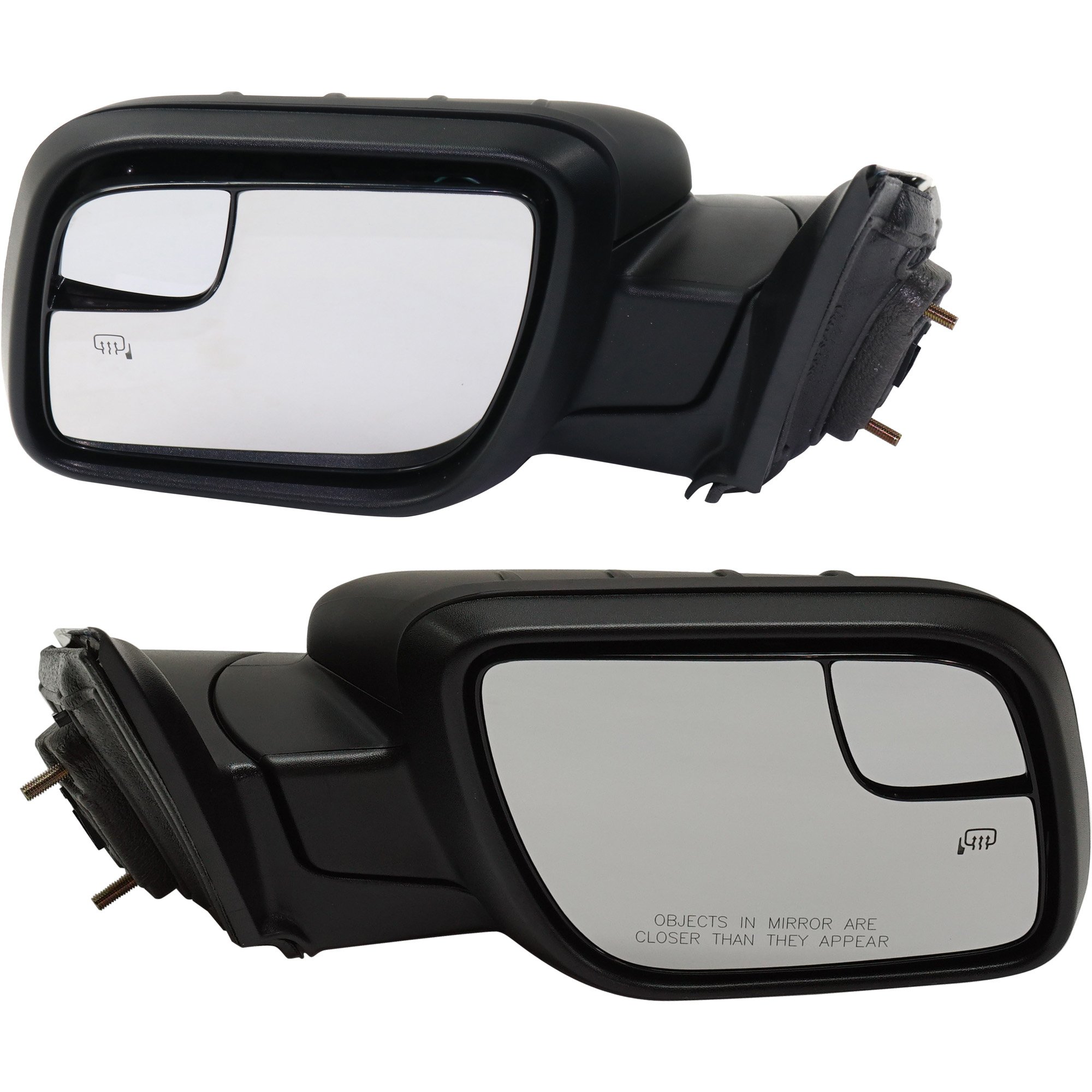 Pair/Set - Power Folding Paintable Heated Mirrors with In-housing Signal Light for Ford Explorer 2011-2015, Right (Passenger) and Left (Driver), without Auto Dimming, Blind Spot Detection, Memory, Replacement