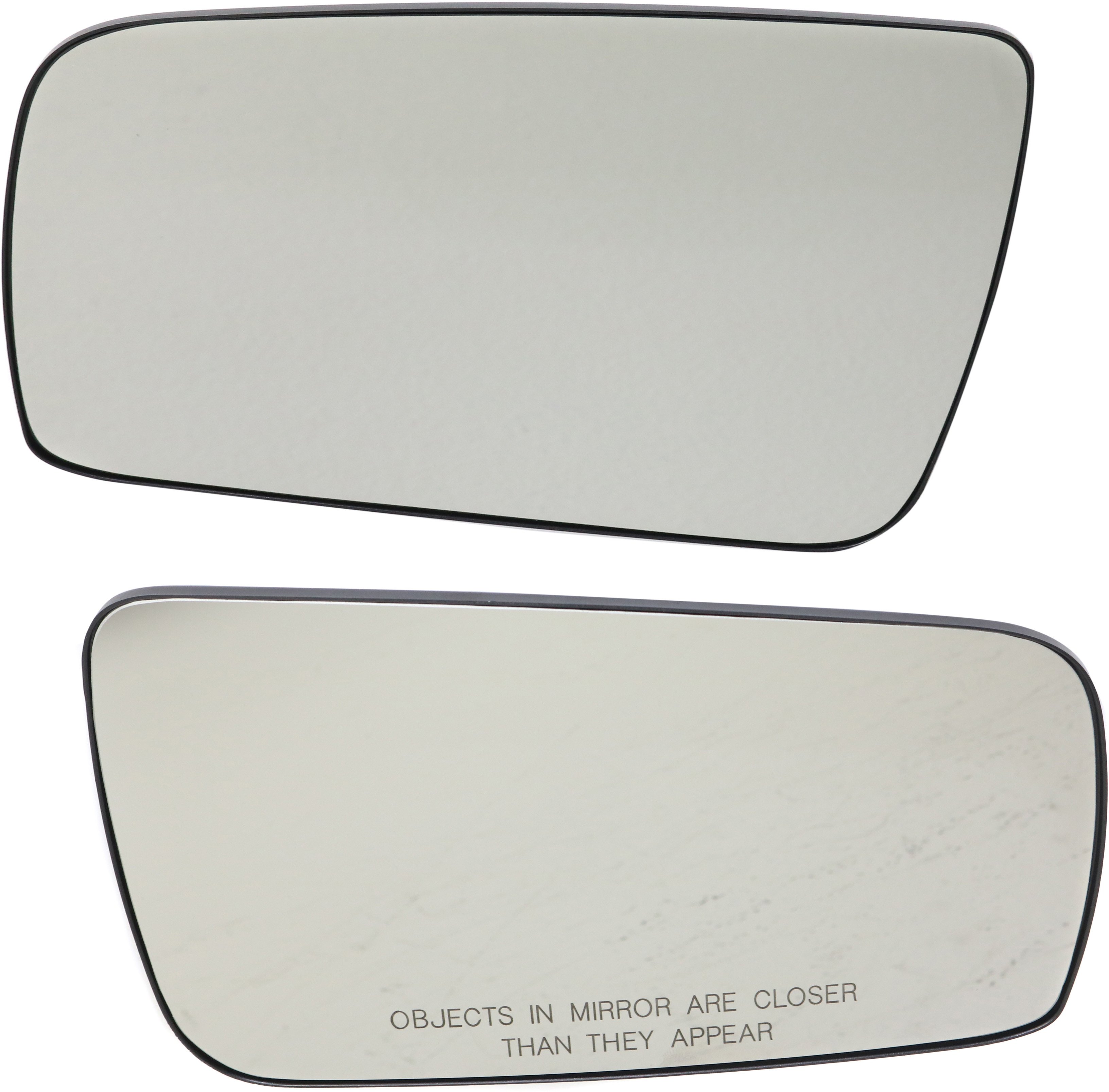 Mirror Glass Replacement Pair/Set for Ford Mustang 2005-2009, Right (Passenger) and Left (Driver), Non-Heated, Coupe/Convertible, with Backing Plate