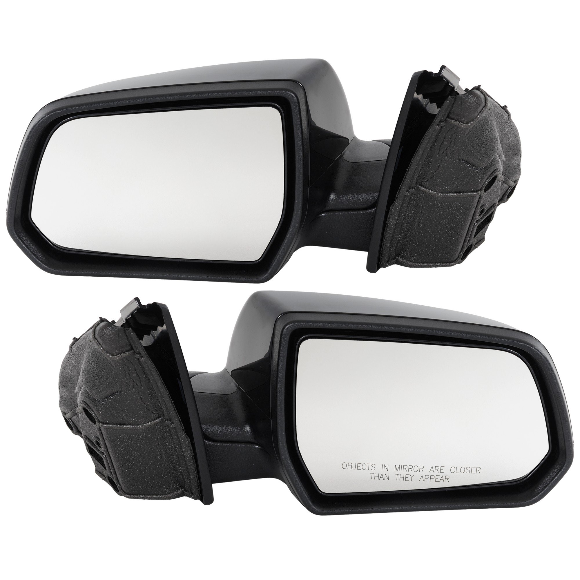 Power Mirror Pair/Set for GMC Acadia 2017-2019, Right (Passenger) and Left (Driver), Manual Folding, Heated, Paintable, without Auto Dimming, Blind Spot Detection, with Memory and Signal Light Replacement