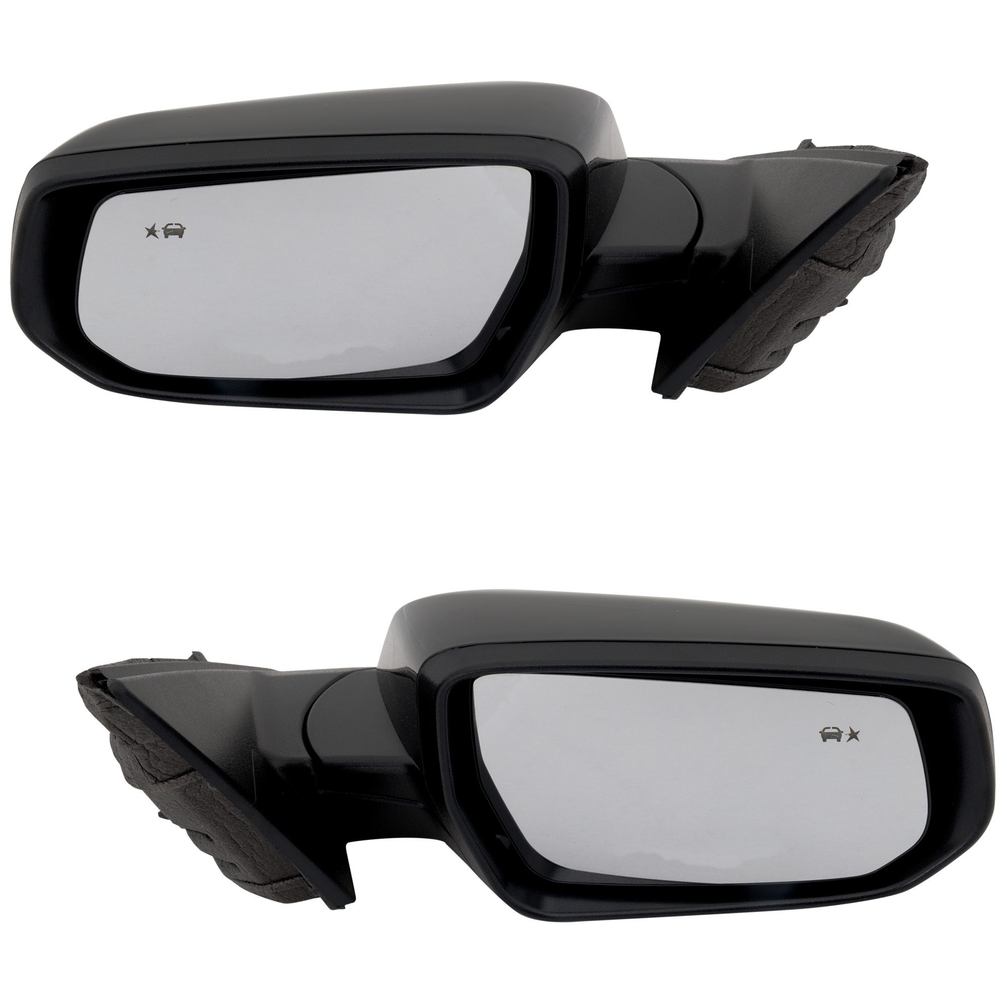 Mirror Pair/Set for Chevrolet Malibu 2016-2022, Right (Passenger) and Left (Driver) Side, Power Adjustable, Manual Folding, Non-Heated, Paintable, with Blind Spot Detection, without Auto Dimming, Memory, Signal Light, Lane Change Assist, for LS/RS Models, Replacement