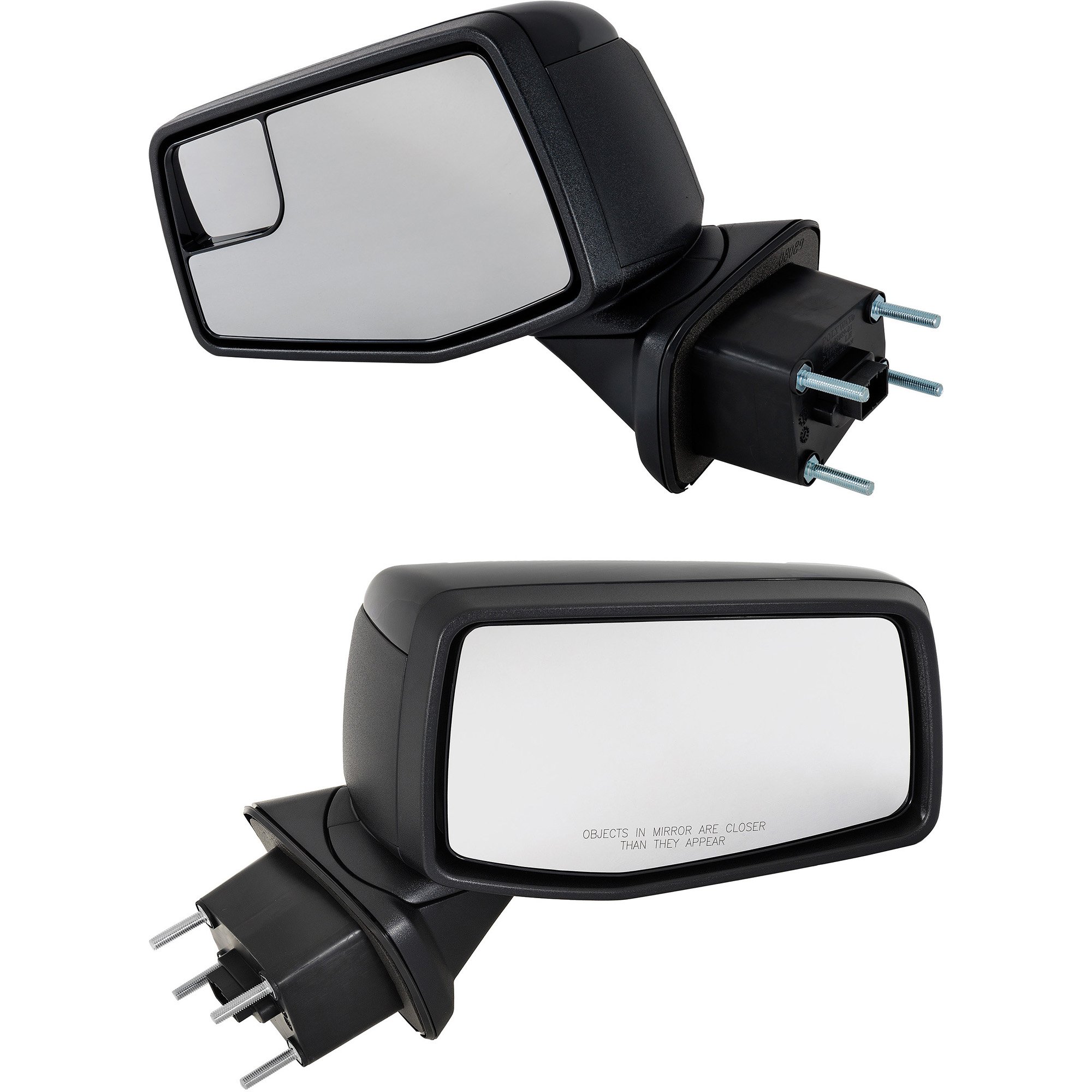 Mirror Pair/Set for 2019-2023 Chevrolet Silverado 1500/2022 Silverado 1500 LTD, Right (Passenger) and Left (Driver) Power Mirrors, Manual Folding, Heated, Paintable, Without Auto Dimming and Signal Light, with Temperature Sensor (Right), Replacement