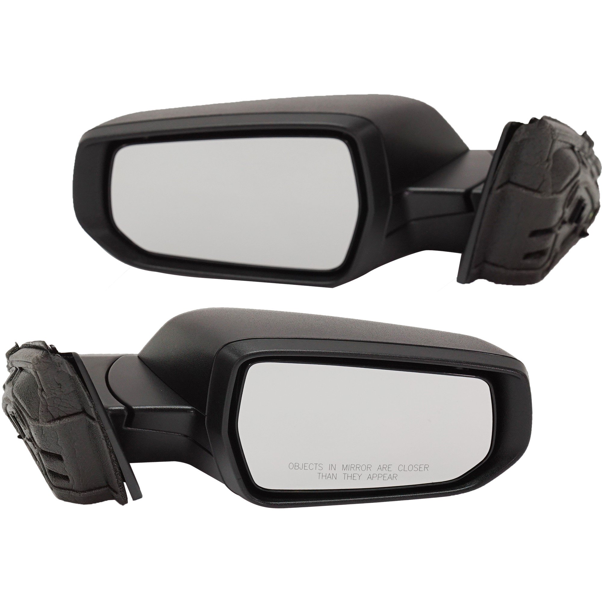 Power Mirror Pair/Set for Chevrolet Malibu 2016-2022 Right (Passenger), Left (Driver), Manual Folding, Non-Heated, Textured, without Memory and Signal Light, fits L/LS Models, without Lane Change Assist, Replacement