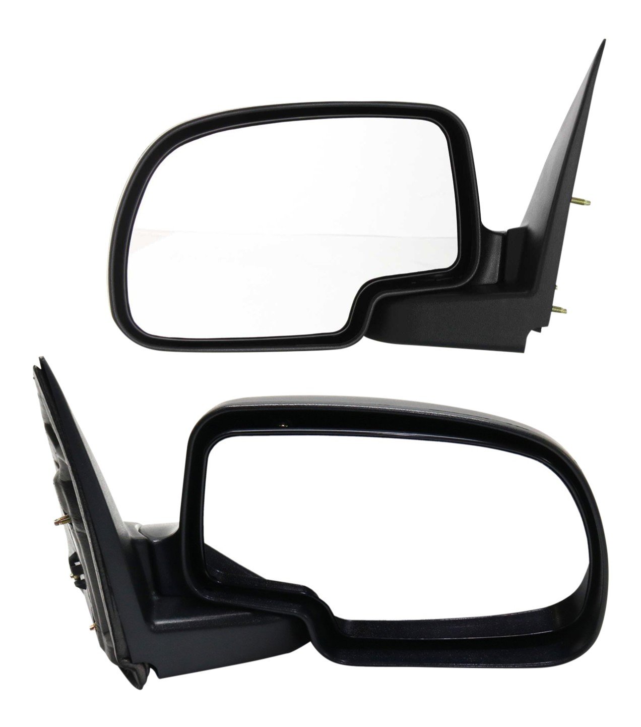 Manual Adjust, Non-Towing Mirror Pair/Set for Chevrolet Silverado/GMC Sierra 1999-2006, Right (Passenger) and Left (Driver), Manual Folding, Non-Heated, Textured, Includes 2007 Classic, Replacement