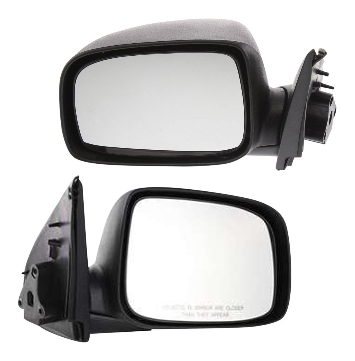 Pair/Set - Manual Adjust and Folding Mirrors for 2004-2012 Colorado/Canyon, Right (Passenger) and Left (Driver), Non-Heated, Textured Replacement