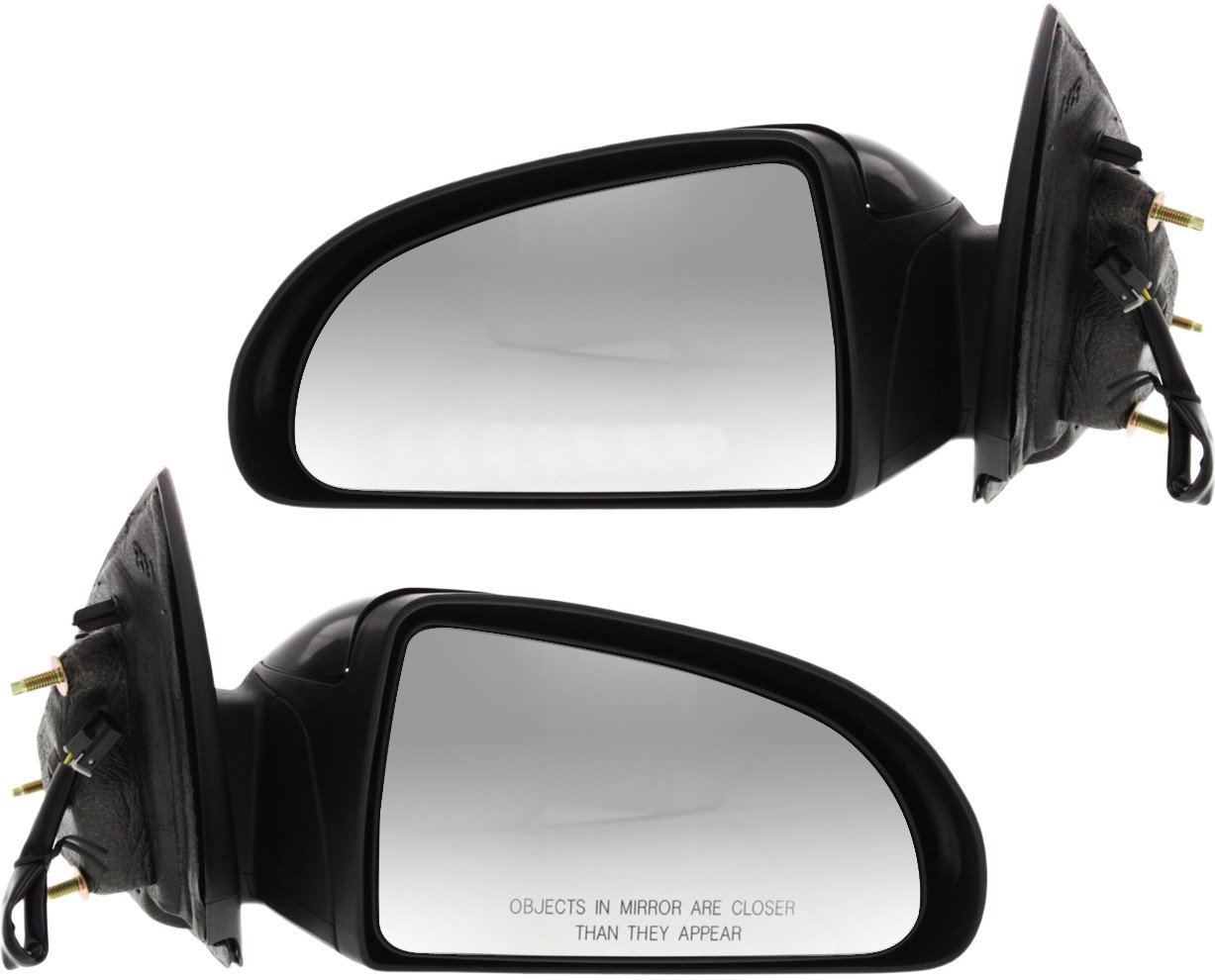 Power Mirror Pair/Set for 2005-2010 Chevrolet Cobalt Coupe, Non-Folding, Non-Heated, Paintable, Right (Passenger) and Left (Driver), Replacement