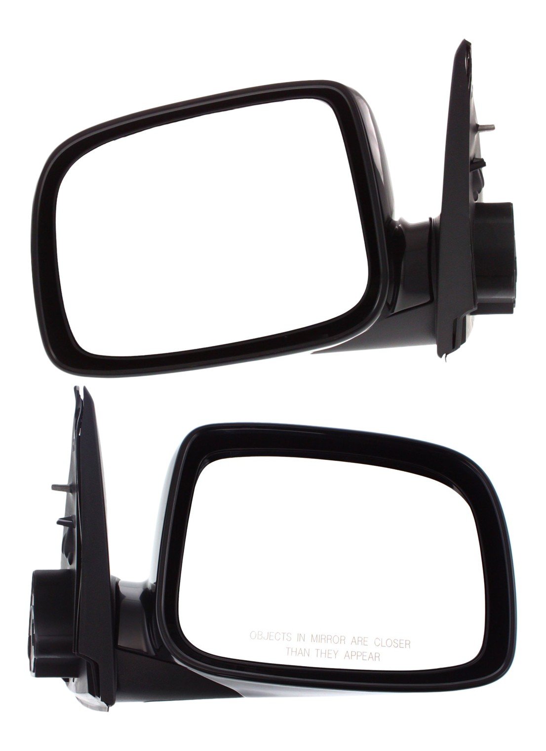 Manual Adjust Mirror Pair/Set for 2004-2012 Chevrolet Colorado/Canyon, Right (Passenger) and Left (Driver), Manual Folding, Non-Heated, Paintable, without Auto Dimming, Blind Spot Detection, Memory, Signal Light, Replacement