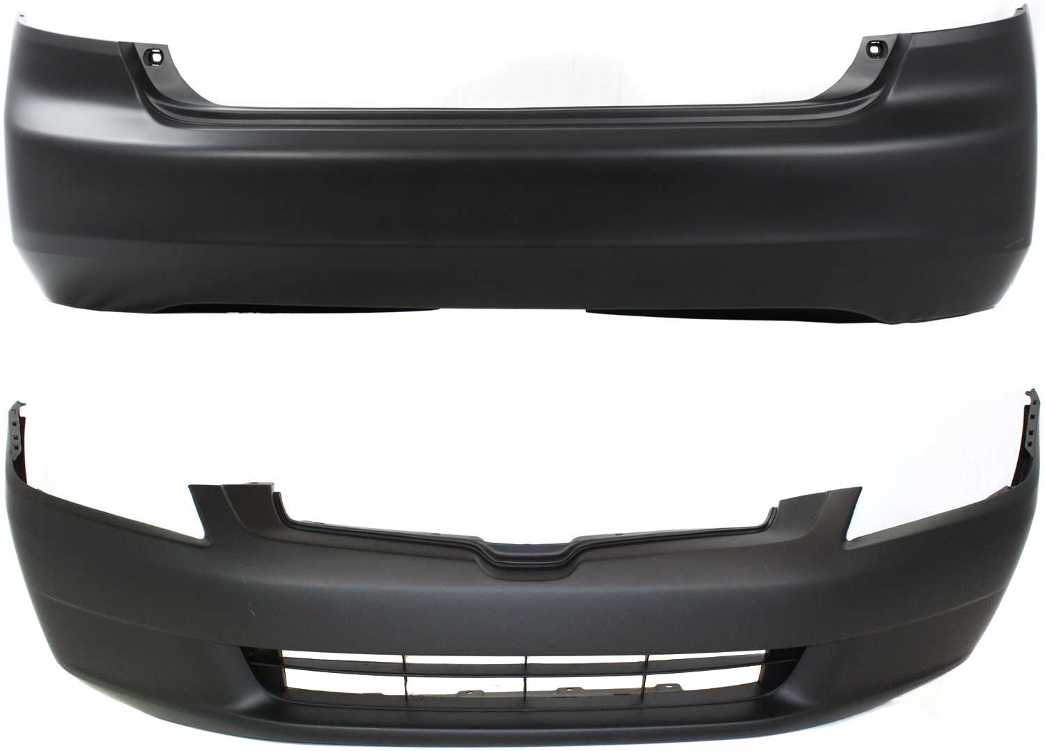 Front and Rear Bumper Cover Set for 2003-2005 Honda Accord Sedan, Primed (Ready to Paint), Replacement