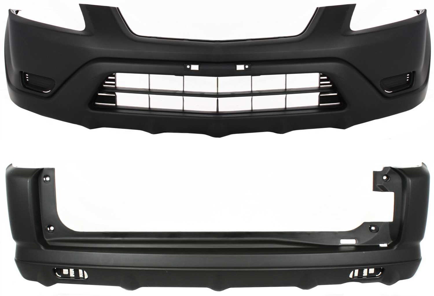 Front and Rear Bumper Cover Set for Honda CR-V 2002-2004, Textured, USA Built, Replacement