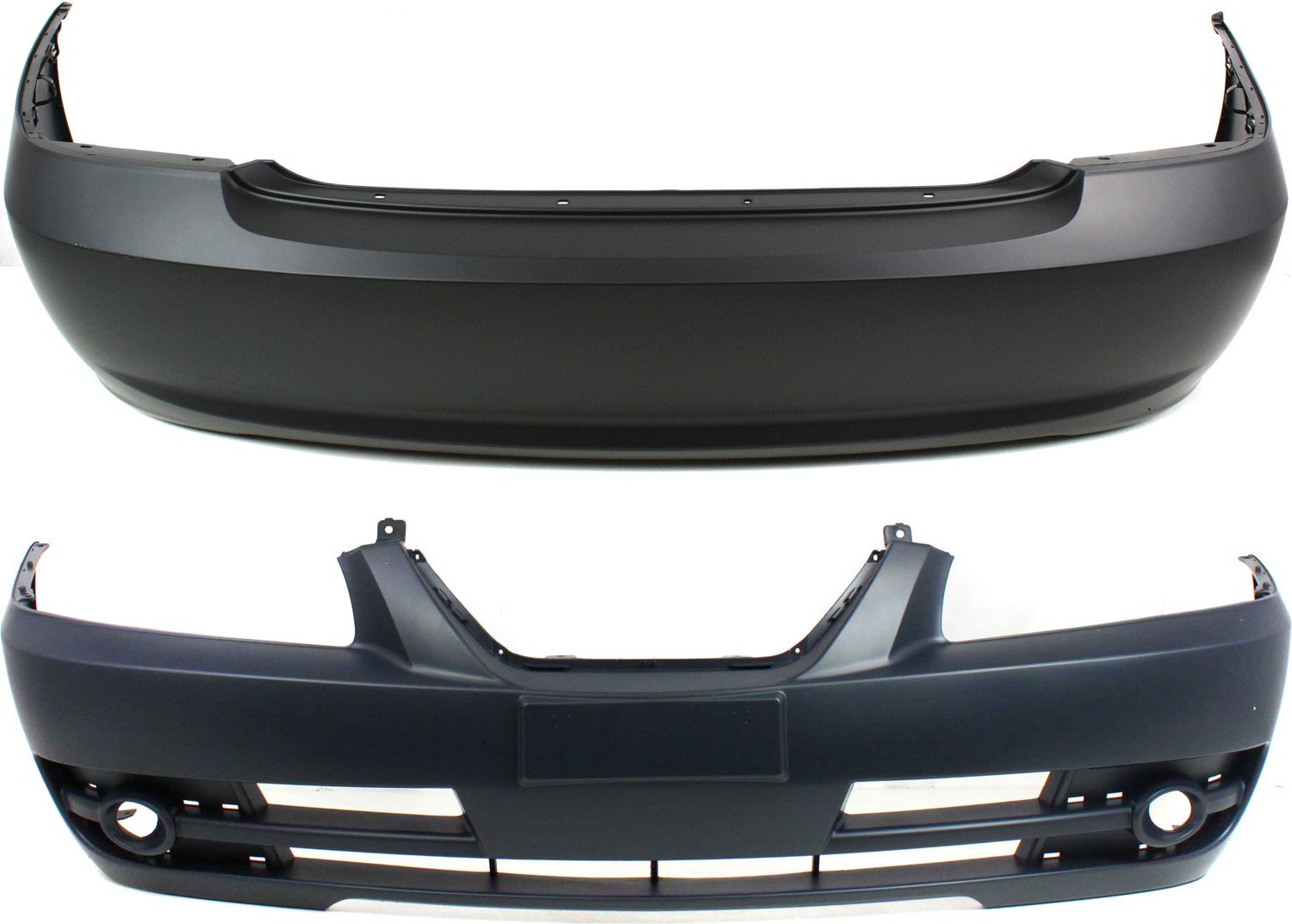 Front and Rear Bumper Cover Set for Hyundai Elantra Sedan 2004-2006, Primed (Ready to Paint), Replacement