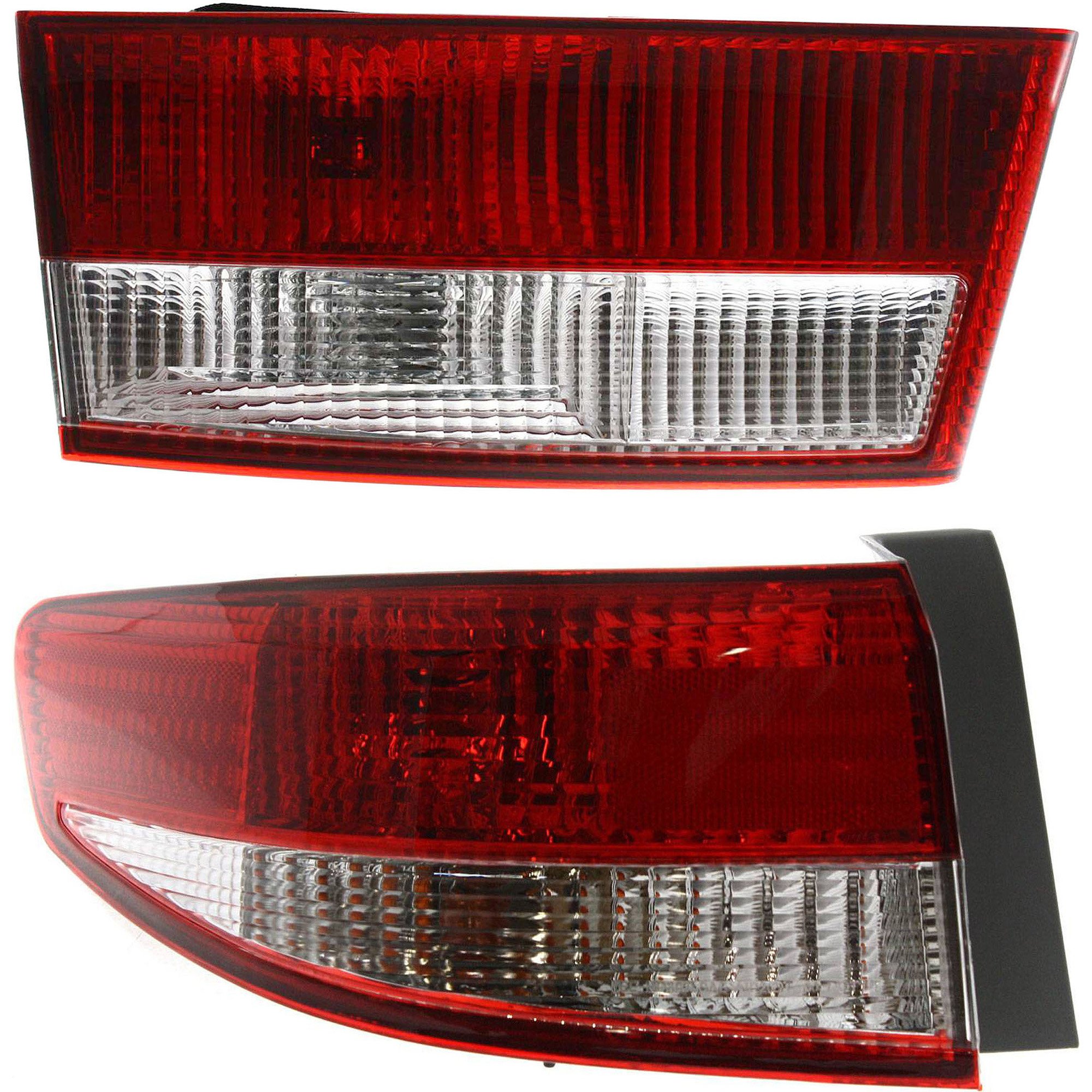 Tail Light Set for 2003-2004 Honda Accord, Left (Driver) Side, Inner and Outer, Halogen, Suitable for Sedan, Replacement