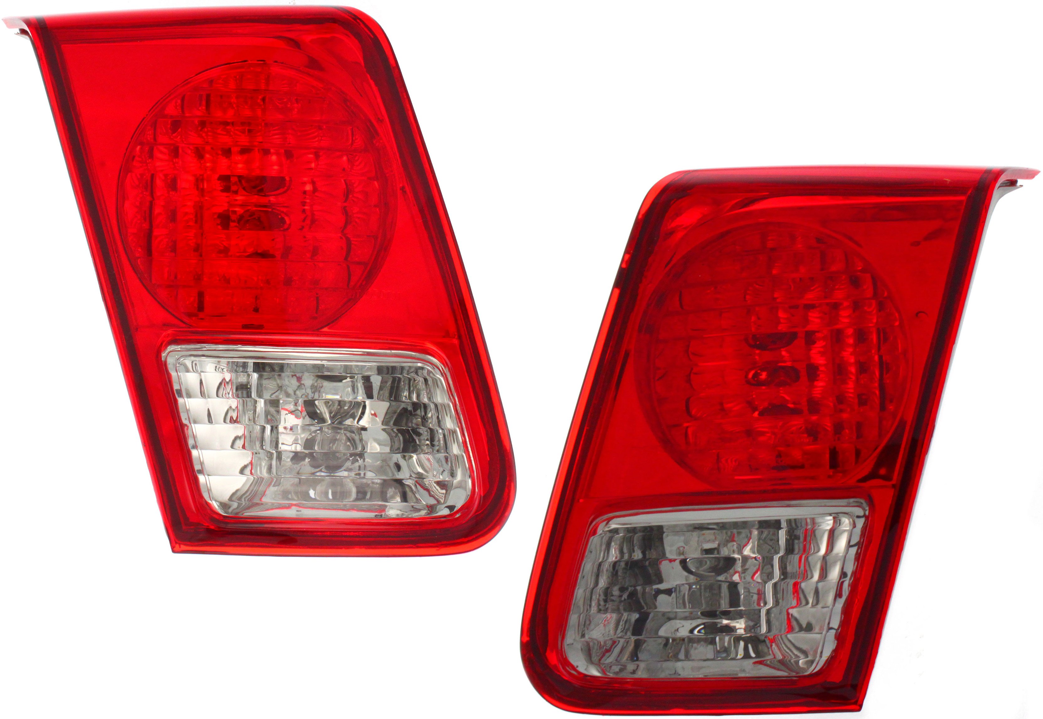 Inner Tail Light Assembly Pair/Set for 2003-2005 Civic Sedan, Right (Passenger) and Left (Driver) Replacement, Honda
