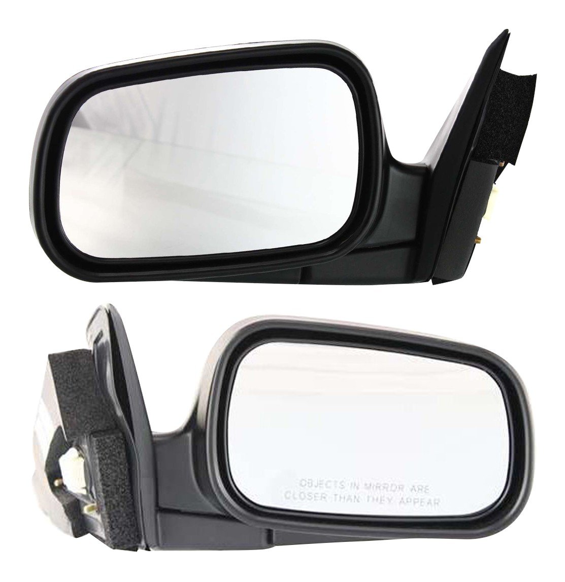 Power Mirror Pair/Set for 1994-1997 Honda Accord Coupe, Right (Passenger) and Left (Driver), Manual Folding, Non-Heated, Paintable Replacement 