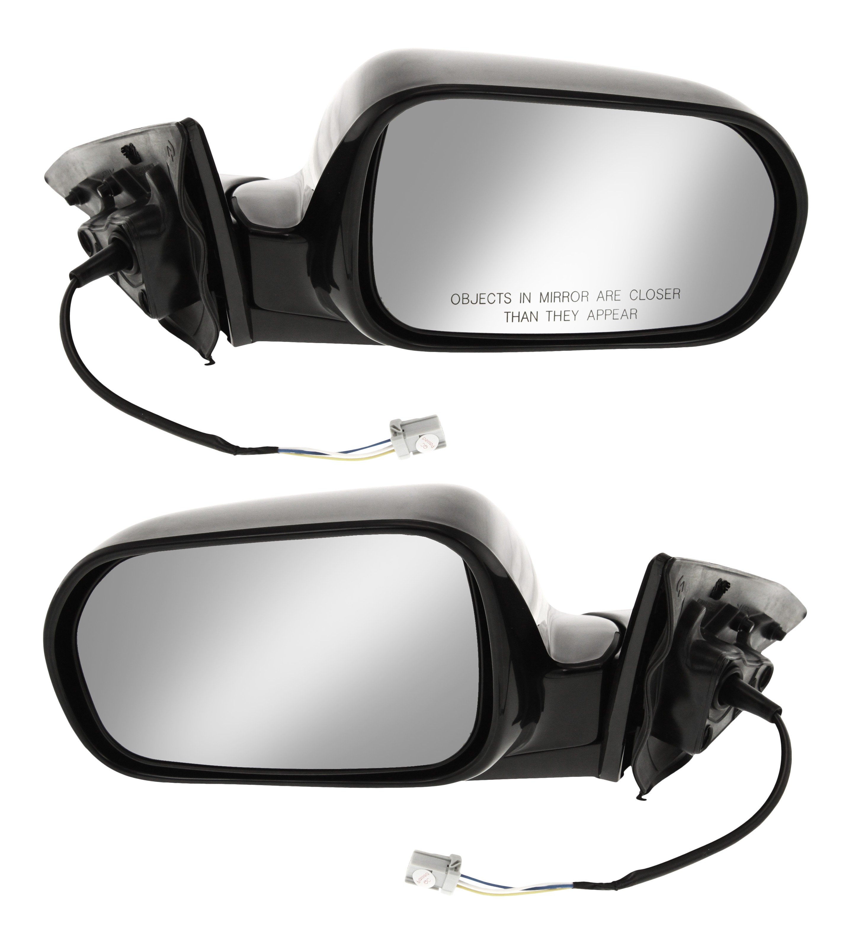 Mirror Pair/Set for Honda Accord 1998-2002, Right (Passenger) and Left (Driver), Power, Manual Folding, Heated, without Auto-Dimming, Blind Spot Feature, Signal Light, Memory, Non-Towing, Paintable, Coupe, Replacement