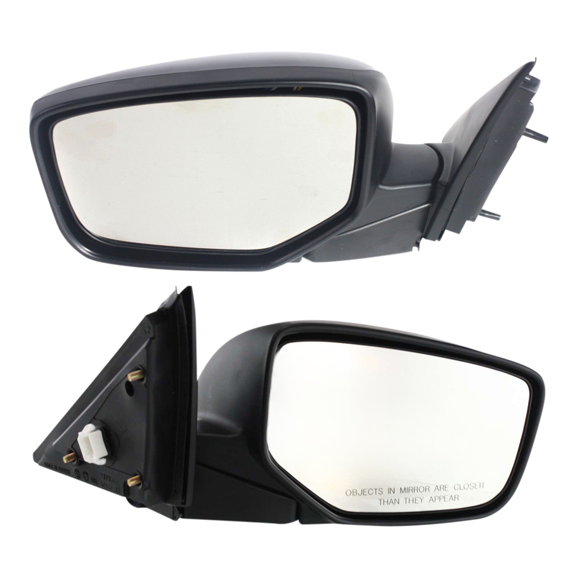 Power Mirror Pair/Set for 2008-2012 Honda Accord Sedan, Manual Folding, Non-Heated, Paintable, w/o Auto Dimming, No Blind Spot Detection, No Memory, with Signal Light - Right (Passenger) and Left (Driver) Replacement