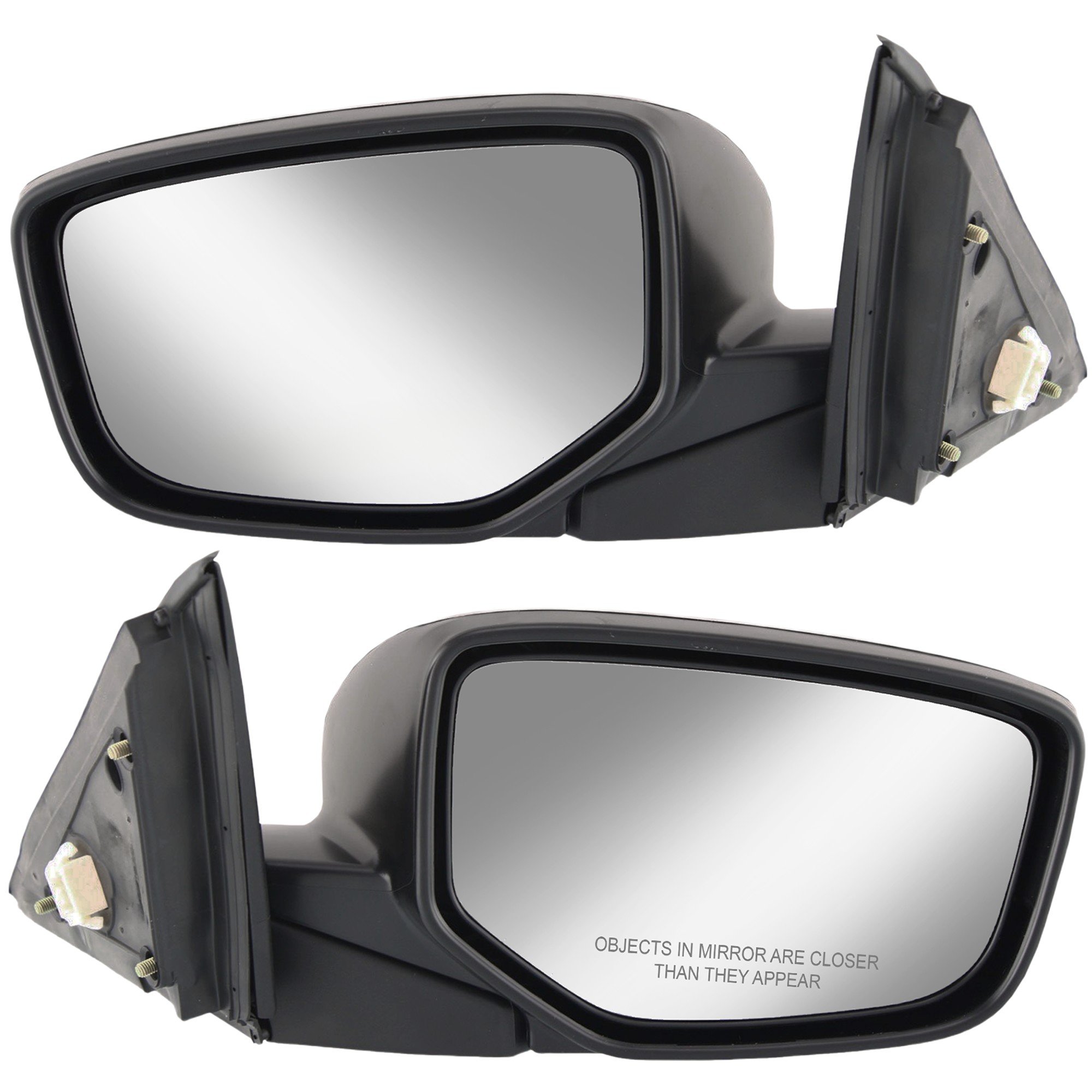 Mirror Pair/Set for Honda Accord 2008-2012 Sedan, Right (Passenger) and Left (Driver), Power, Manual Folding, Heated, Paintable, without Auto Dimming, with Blind Spot Detection, Memory, and Signal Light Replacement.