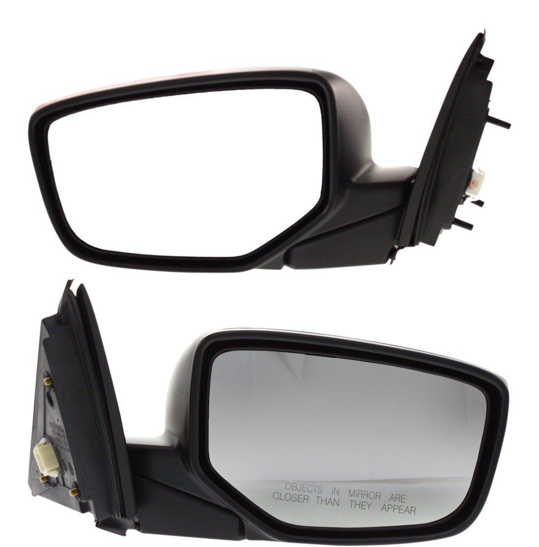 Power Mirror Pair/Set for Honda Accord Coupe 2008-2012, Right (Passenger) and Left (Driver), Manual Folding, Non-Heated, Paintable, Without Auto Dimming, Blind Spot Detection, Memory, Signal Light Replacement