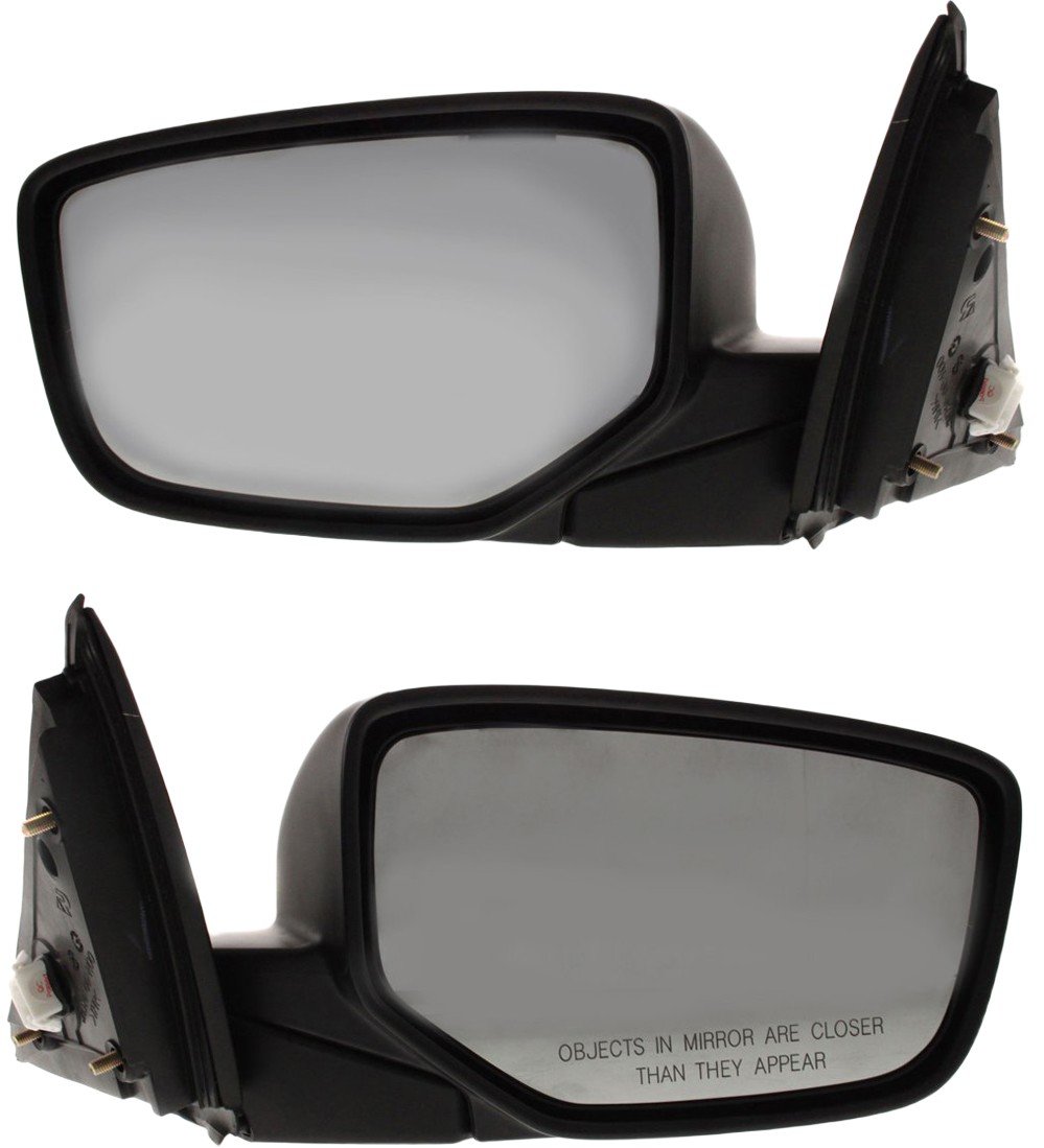 Power Heated Manual Folding Paintable Mirror Pair/Set for Honda Accord Coupe 2008-2012, Right (Passenger) and Left (Driver), no Auto Dimming, with Blind Spot Detection, Memory, and Signal Light Replacement