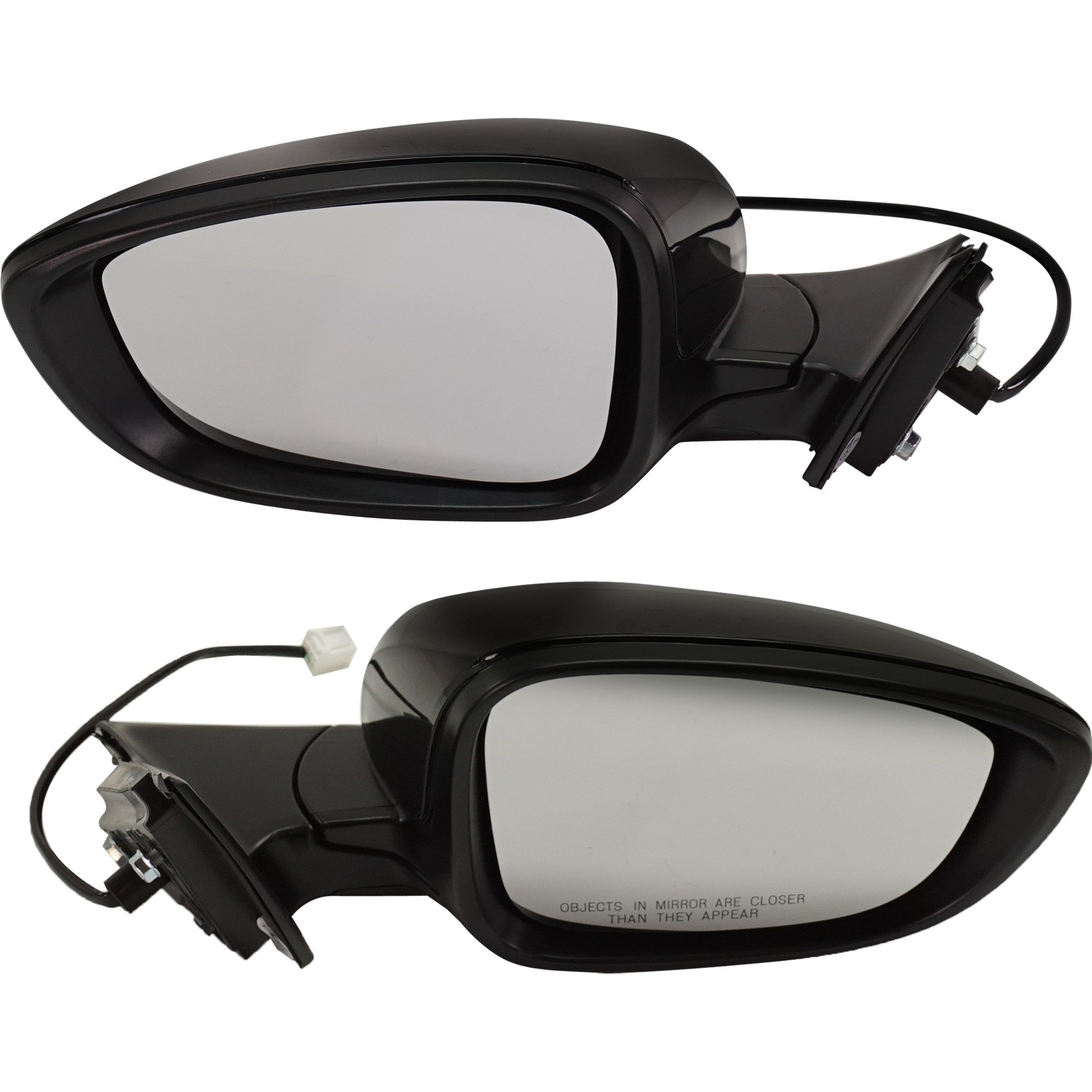 Power Mirror Pair/Set for 2018-2022 Accord, Right (Passenger) and Left (Driver), Manual Folding, Non-Heated, Paintable, Without Auto-Dimming, Blind Spot Detection, Memory, Signal Light Replacement
