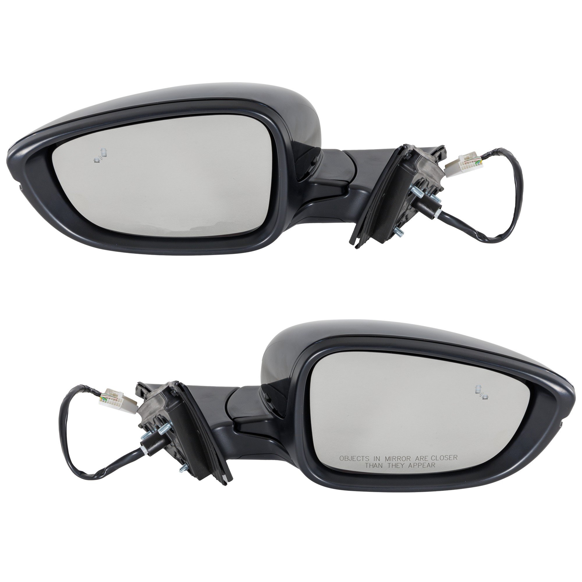 Power Mirror Pair/Set for 2018-2022 Accord - Right (Passenger) & Left (Driver), Manual Folding, Heated, Paintable, with In-Housing Signal Light, Blind Spot Detection in Glass, without Memory, Puddle Light, Auto-Dimming Replacement