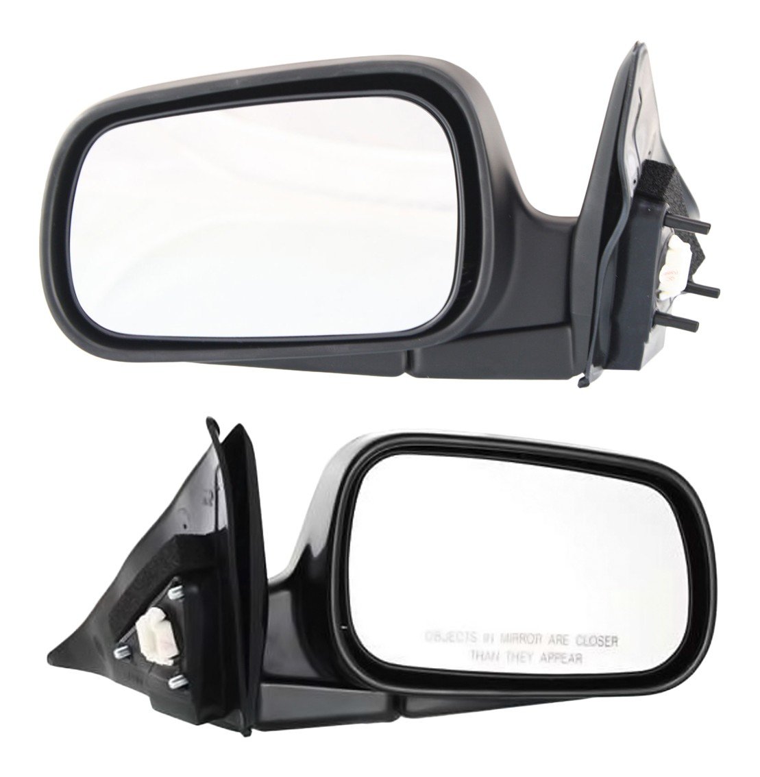 Power Mirror Pair/Set for 1994-1997 Honda Accord, Right (Passenger) and Left (Driver), Manual Folding, Non-Heated, Paintable, Sedan/Wagon, USA Built Vehicle Replacement