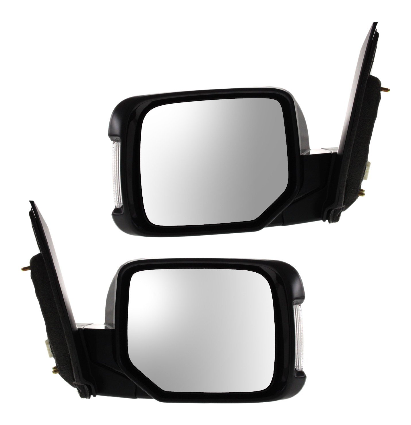 Power Heated Paintable Mirror Pair/Set for Honda Pilot 2009-2015, Right (Passenger) and Left (Driver), Manual Folding, with Memory and Signal Light, Replacement