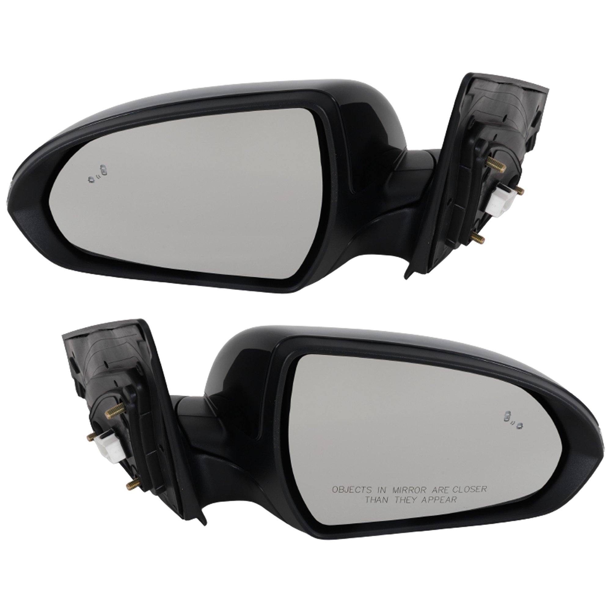 Pair/Set - Power, Heated, Manual Folding Paintable Mirror for Hyundai Elantra 2019-2020, Right (Passenger) and Left (Driver), In-housing Signal Light, w/ Blind Spot Glass and Memory, USA Built Vehicle, Replacement