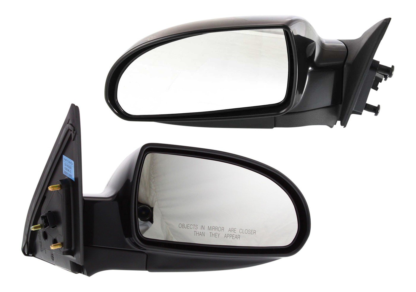 Power Heated Paintable Mirror Pair/Set for Hyundai Elantra 2007-2010, Right (Passenger) and Left (Driver), Manual Folding, w/o Auto Dimming, Blind Spot Detection, Memory, Signal Light Replacement