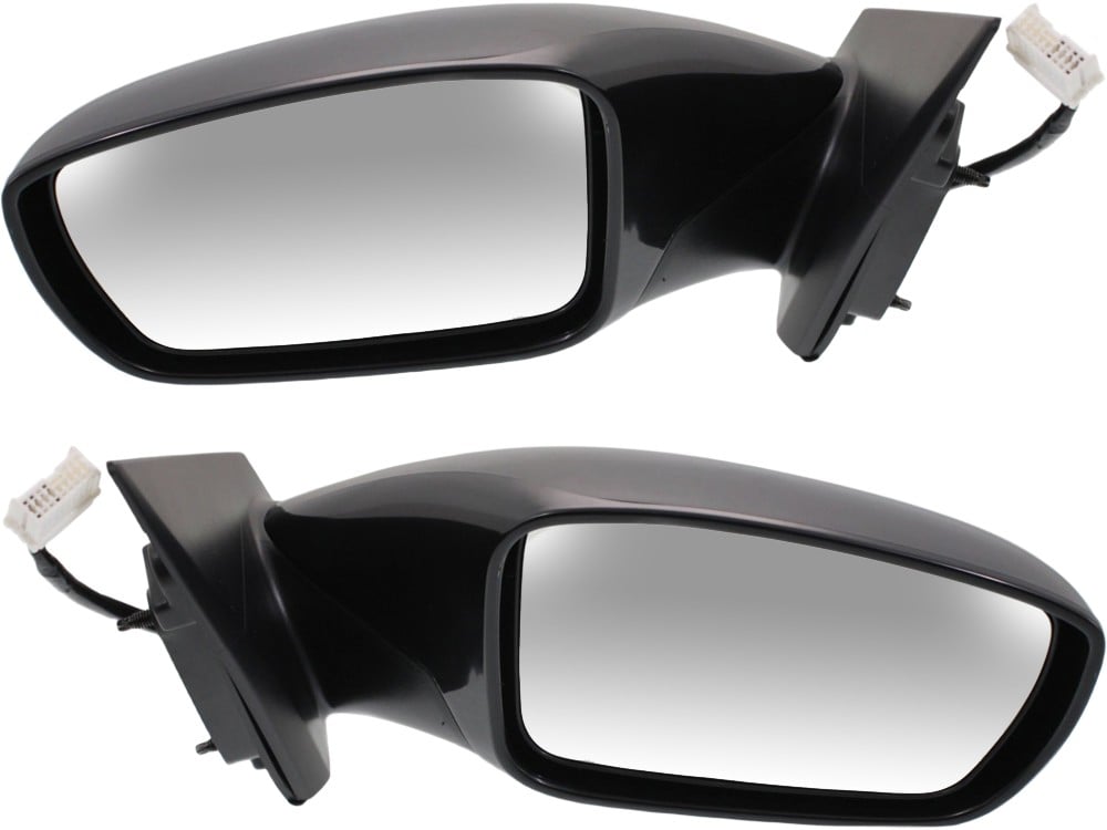 Power Heated Paintable Manual Folding Mirror Pair/Set for Hyundai Sonata 2011-2014, Right (Passenger) and Left (Driver), without Signal Light, Excluding Hybrid Model, Replacement