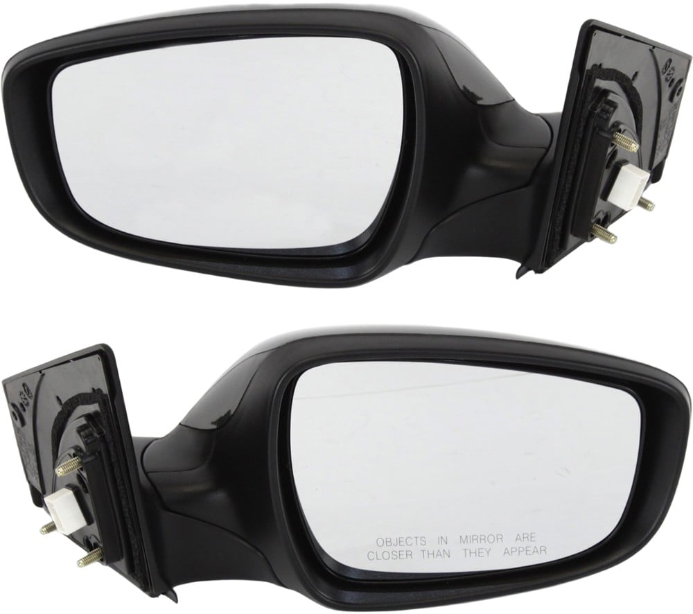 Power Mirror Pair/Set for Hyundai Elantra 2011-2013, Right (Passenger) & Left (Driver), Manual Folding, Heated, Paintable, without Auto Dimming, Blind Spot Detection, Memory, with Signal Light, Replacement