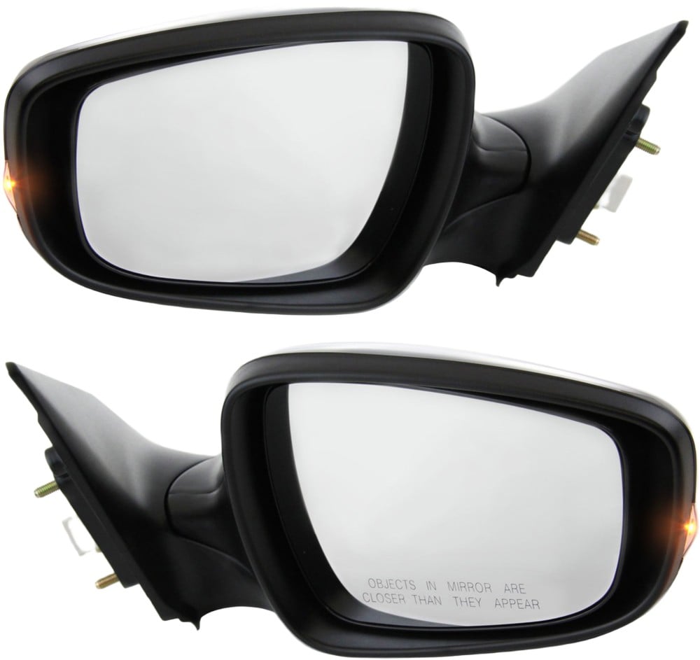 Power Mirror Pair/Set for Hyundai Elantra 2011-2013, Right (Passenger) and Left (Driver), Manual Folding, Heated, Paintable, with In-housing Signal Light, without Auto Dimming, Blind Spot Detection, with Memory, Replacement
