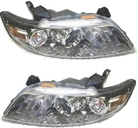 Headlight Replacement Pair/Set for Infiniti FX35/FX45 2003-2008, Right (Passenger) and Left (Driver), Lens and Housing, HID/Xenon, without Sport Package, without HID Pair/Set