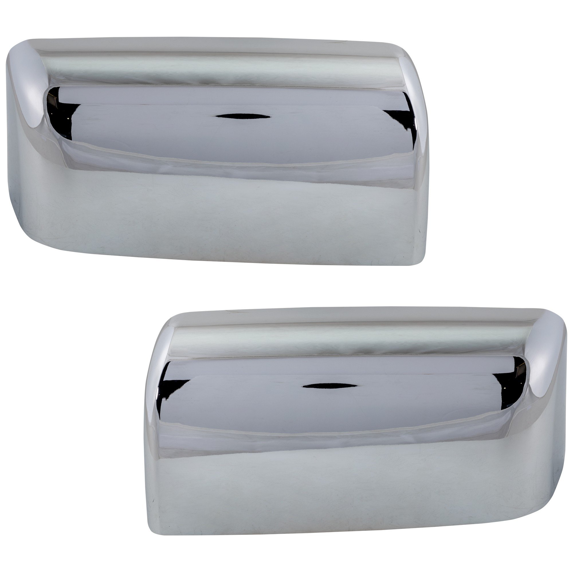 Mirror Cover Pair/Set for Ford F-150 2007-2014, Right (Passenger) and Left (Driver), Towing, without Signal Light, Chrome Replacement