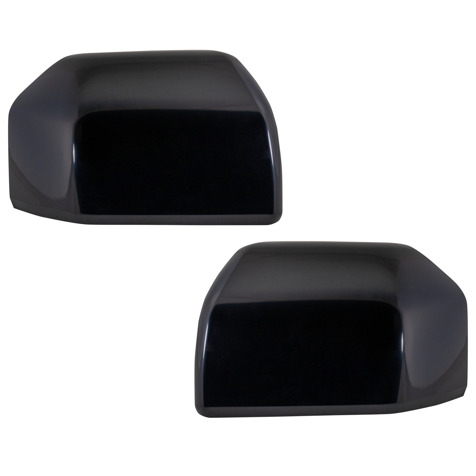 Mirror Cover Pair/Set for Ford F-150 Pickup 2015-2020, Right (Passenger) and Left (Driver), Non-Towing, without Signal Light, Crew/Extended Cab, Paint to Match, Replacement