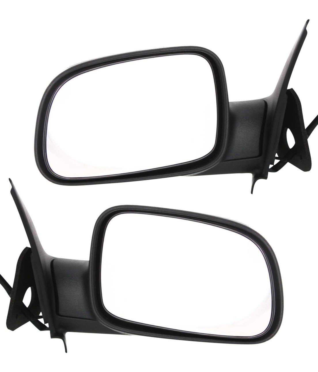 Power Manual Folding Mirror Pair/Set for 1999-2004 Jeep Grand Cherokee, Right (Passenger) and Left (Driver), Non-Heated, Textured with GTN 3 Pin Plug, Replacement