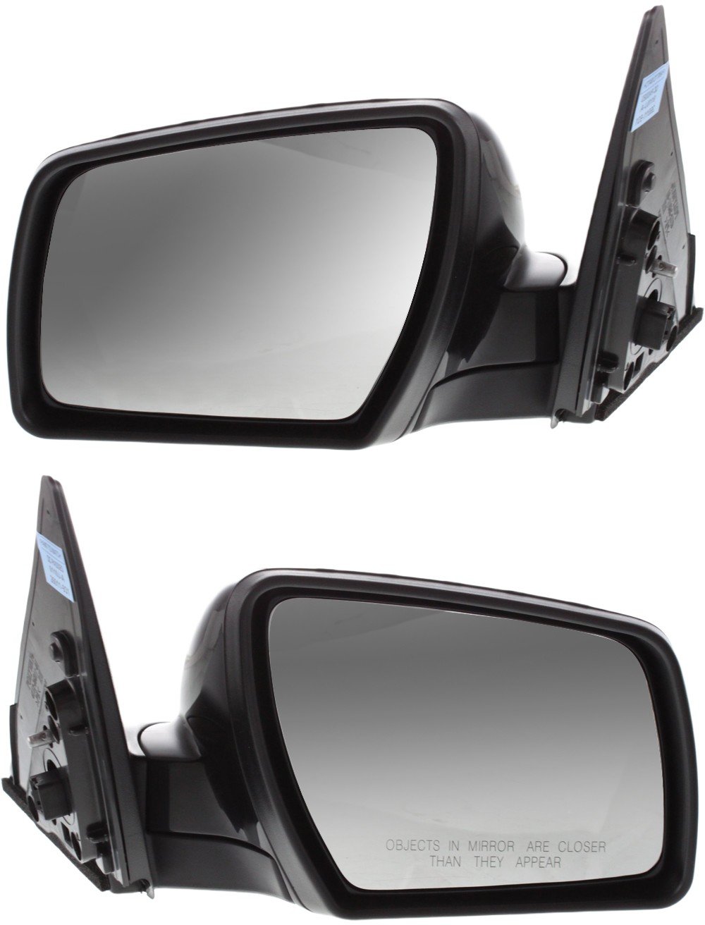 Power Mirror Pair/Set for 2010-2011 Kia Soul, Right (Passenger) and Left (Driver), Manual Folding, Non-Heated, Paintable, without Memory, with Puddle and Signal Light, Replacement