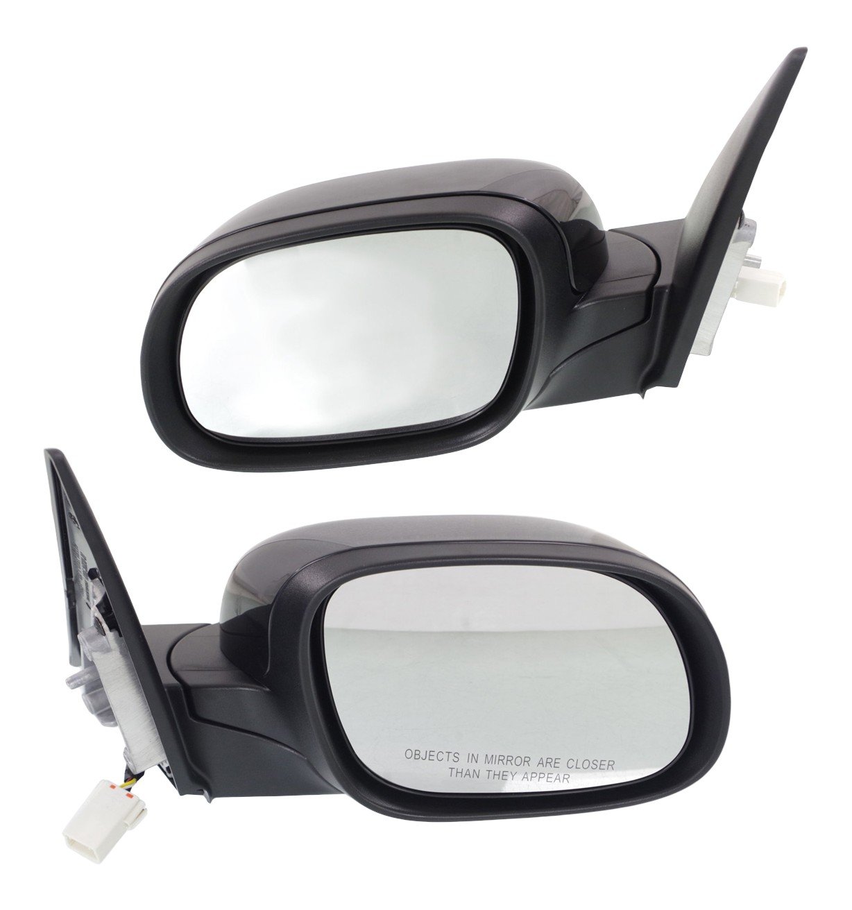 Power Heated Mirror Pair/Set for KIA SOUL 2014-2019, Right (Passenger) and Left (Driver), Manual Folding, Paintable with Signal Light, Without Memory and Puddle Light, Replacement