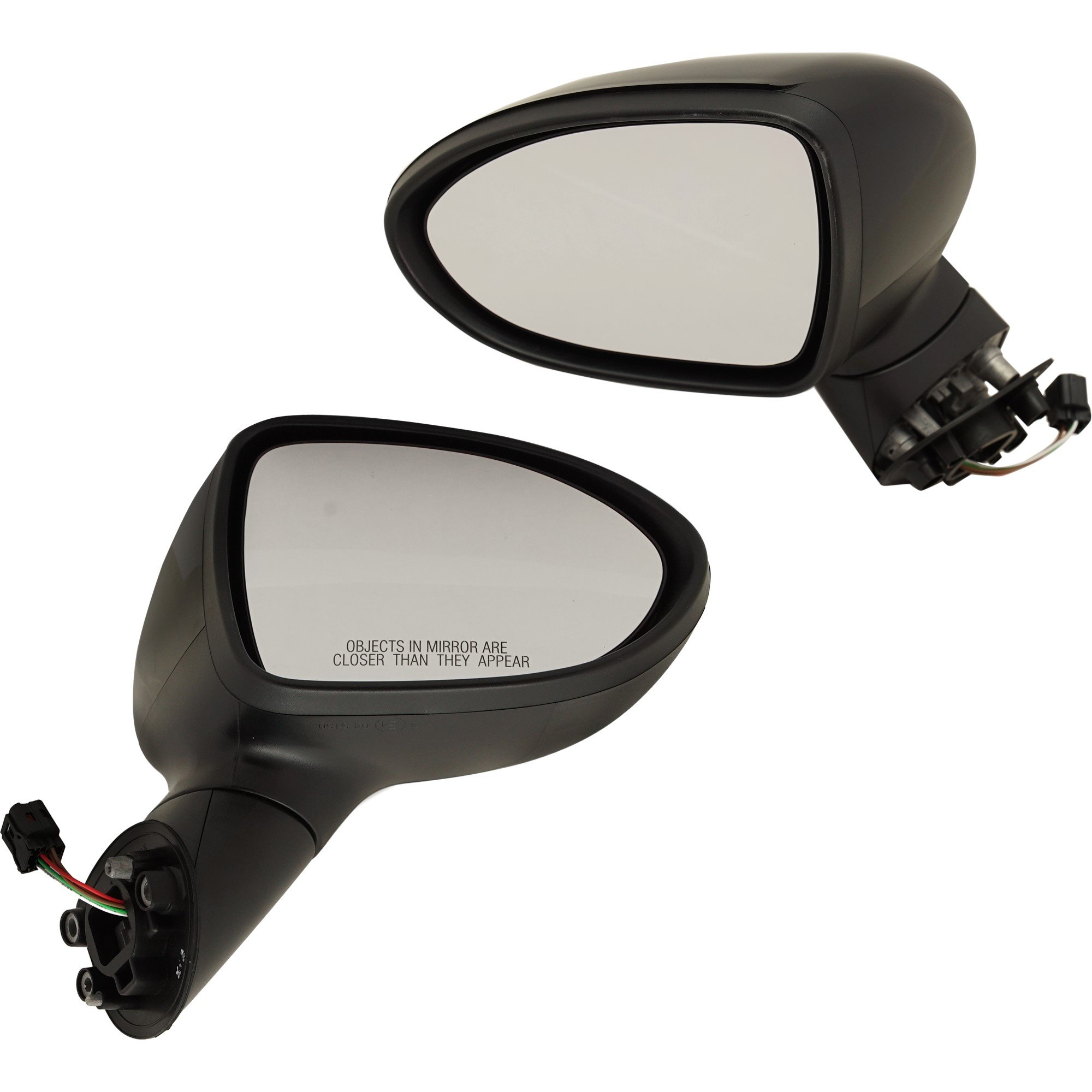 Power Heated Mirror Pair/Set for 2012-2017 Kia RIO Hatchback/Sedan, Right (Passenger) and Left (Driver), Manual Folding, Paintable, without Signal Light, Replacement