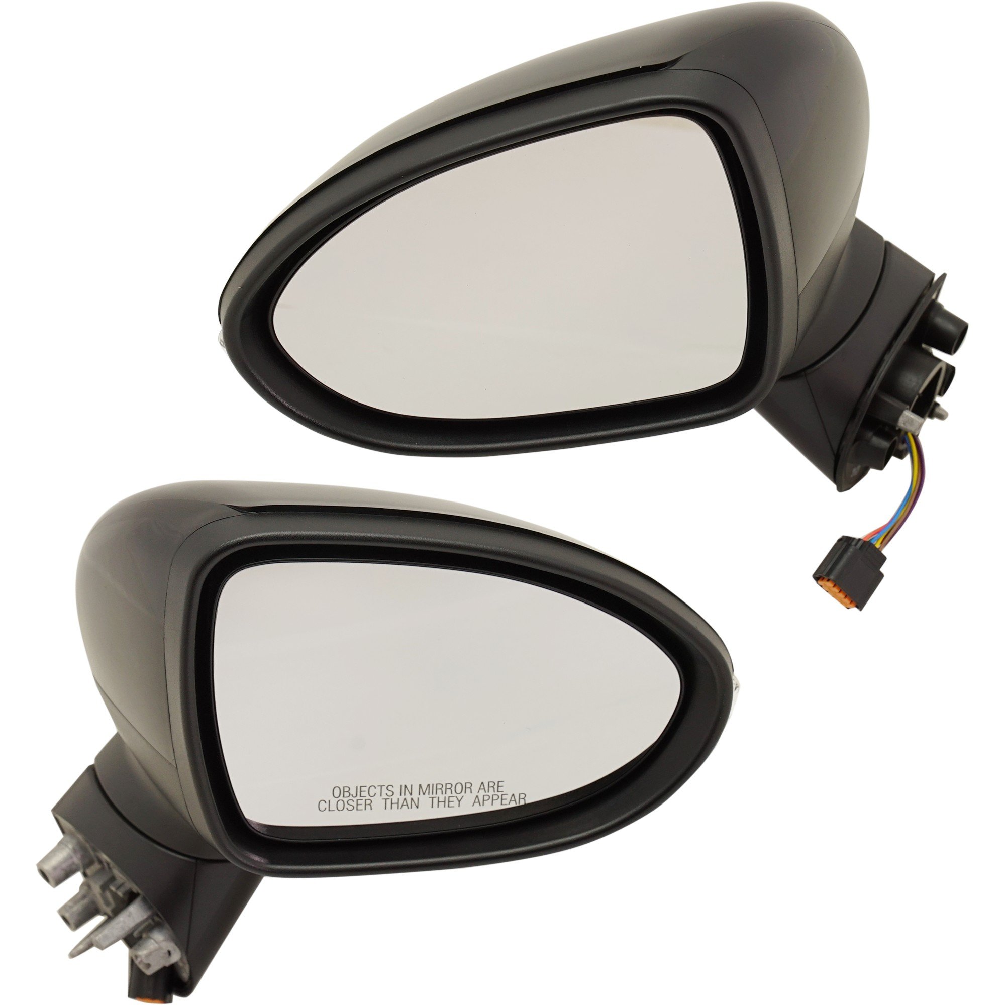 Power Folding Heated Mirror Pair/Set for 2012-2017 Kia Rio Hatchback/Sedan, Paintable, w/ Signal Light, Right (Passenger) and Left (Driver) Replacement