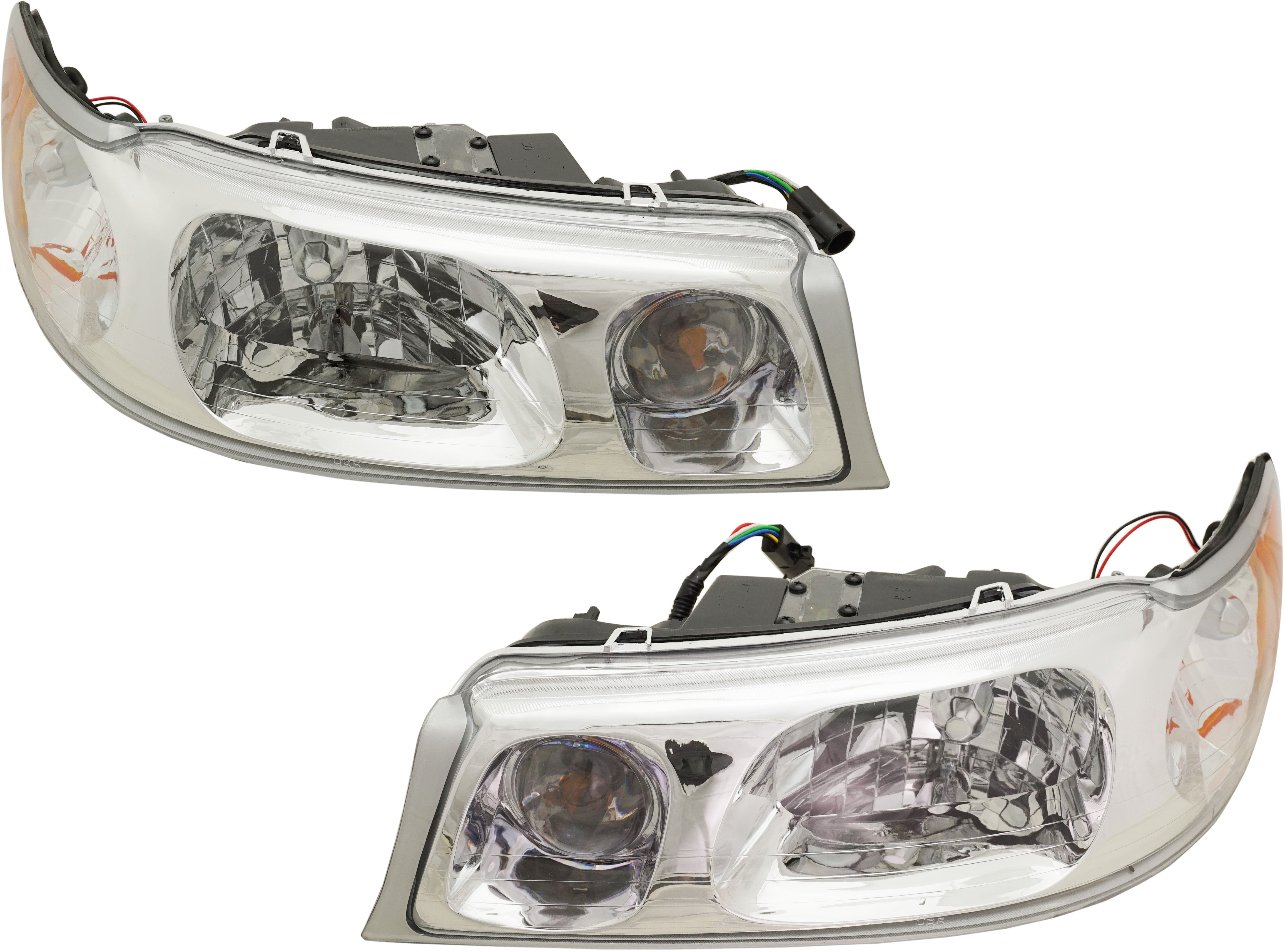 Headlight Assembly Pair/Set for 1998-2002 Town Car, Halogen, Right (Passenger) and Left (Driver) Replacement
